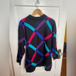 Vibrant Plaid Women's Sweater